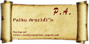 Palku Arszlán névjegykártya
